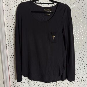 Lilly Pulitzer Black Long Sleeve Top